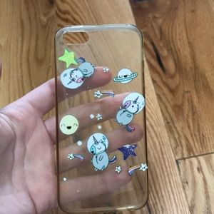 Clear with designs iPhone 5 case